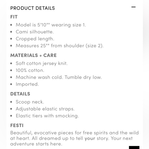 Torrid Festi Smocked  Crop Cami - Picture 3 of 6